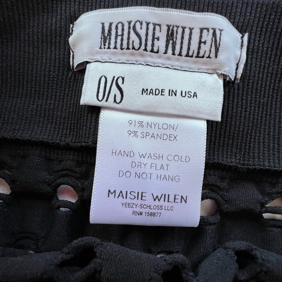 MAISIE WILEN BLACK PERFORATED LEGGINGS - Picture 5 of 5